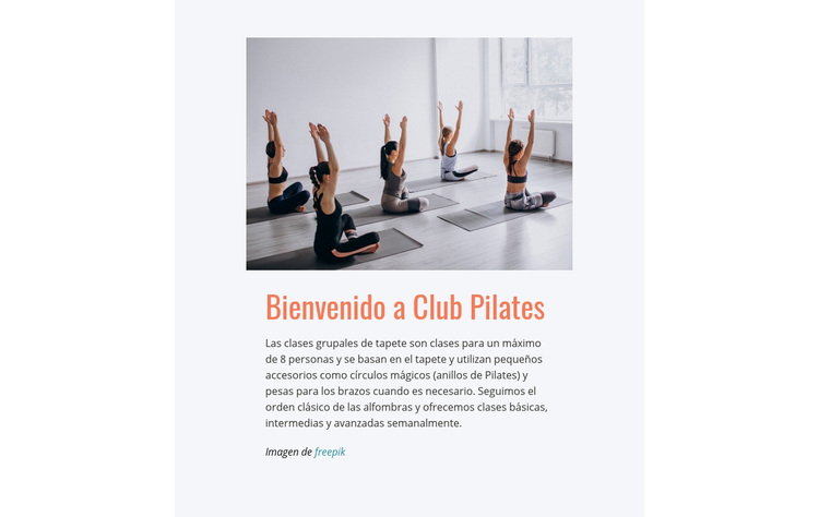 Club deportivo de pilates Tema de WordPress