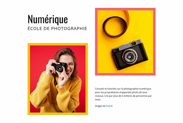 École de photographie numérique Conception de site Web