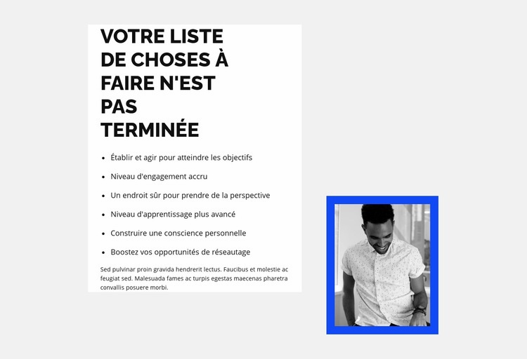 Nous parcourons la liste Créateur de site Web HTML