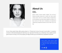 HTML Page Design For About My Work And Success