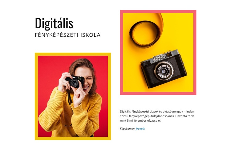 Digitális fényképészeti iskola CSS sablon