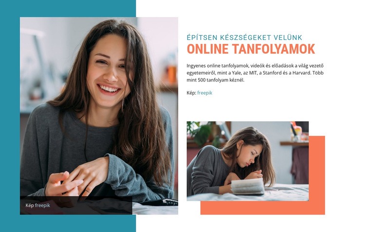 Fejlessze készségeit online tanfolyamokkal CSS sablon