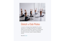 Sport Pilates Klub - HTML Oldalsablon