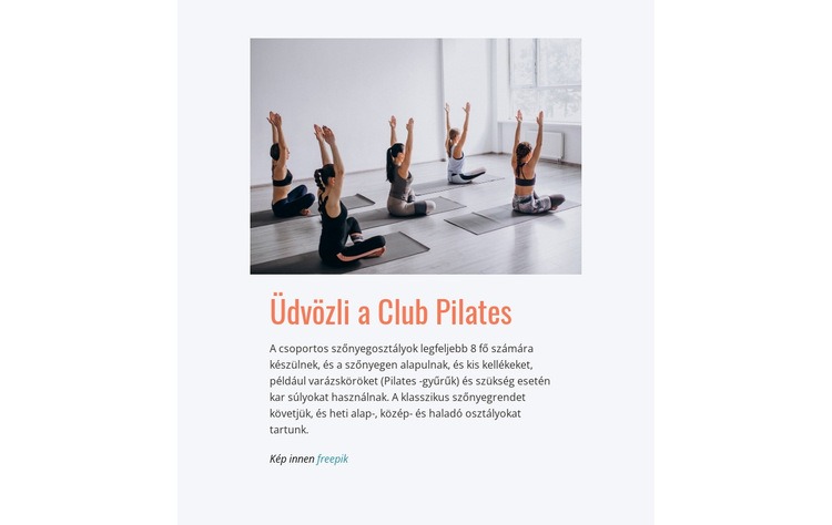 Sport pilates klub HTML Sablon