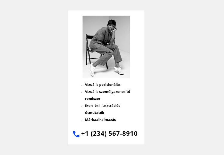 Telefon a gyors kommunikációhoz HTML Sablon