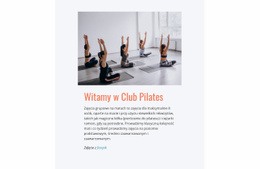 Klub Sportowy Pilates - Niestandardowy Projekt Strony Internetowej