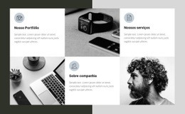 Design De Site Pronto Para Uso Para Sobre Nós