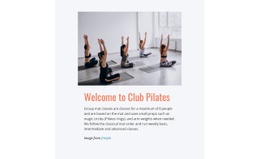 Sports Pilates Club - Free Template
