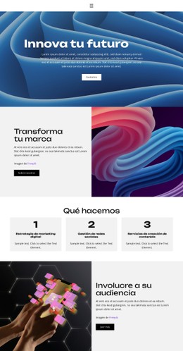 Content Creation Services Plantilla De Cuadrícula CSS