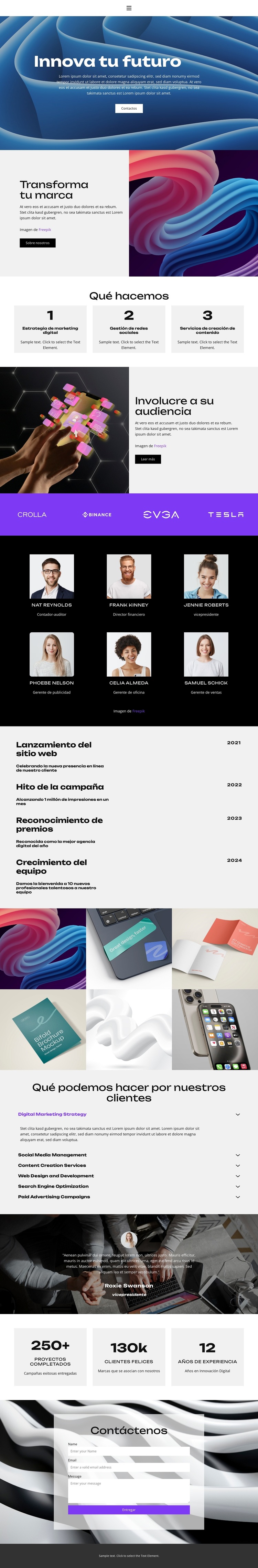 Content Creation Services Plantilla de sitio web