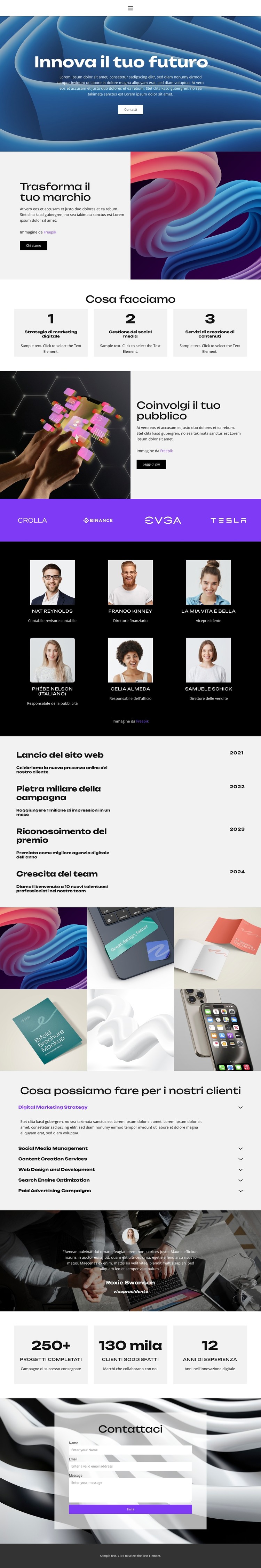 Content Creation Services Modello CSS