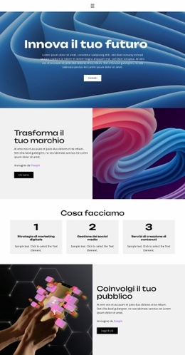 Content Creation Services: Modello HTML5, Reattivo, Gratuito