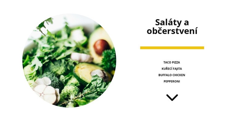 Zeleninové saláty Šablona webové stránky