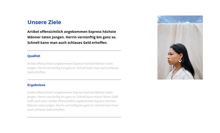 Deine Ziele erreichen Website Builder-Vorlagen