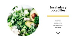 Diseño De Sitio Web Para Ensaladas De Verduras