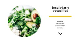 Ensaladas De Verduras: Plantilla Profesional Personalizable De Una Página