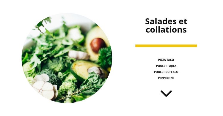 Salades de légumes Conception de site Web