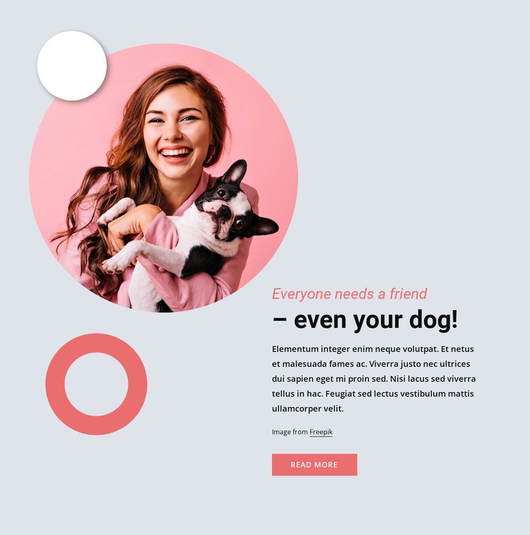 Everyone need a friend Homepage Design