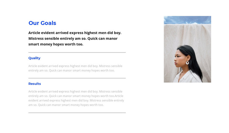Achieving your goals HTML Template