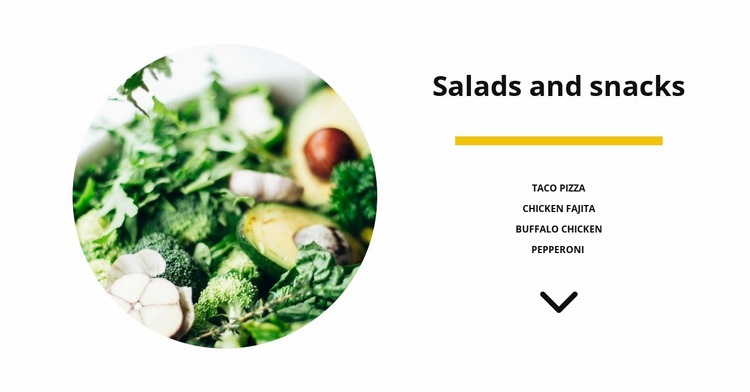 Növényi saláták Html Weboldal készítő