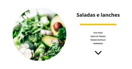 Página De Destino Impressionante Para Saladas De Vegetais