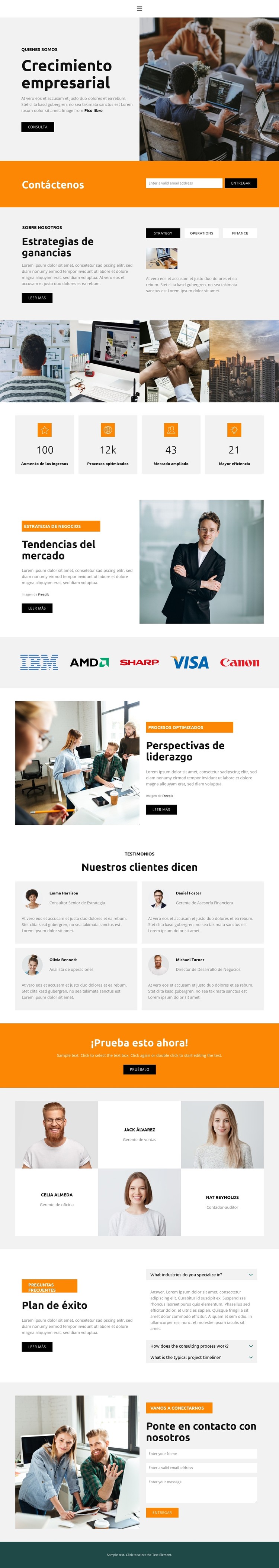 Tendencias del mercado Plantilla CSS