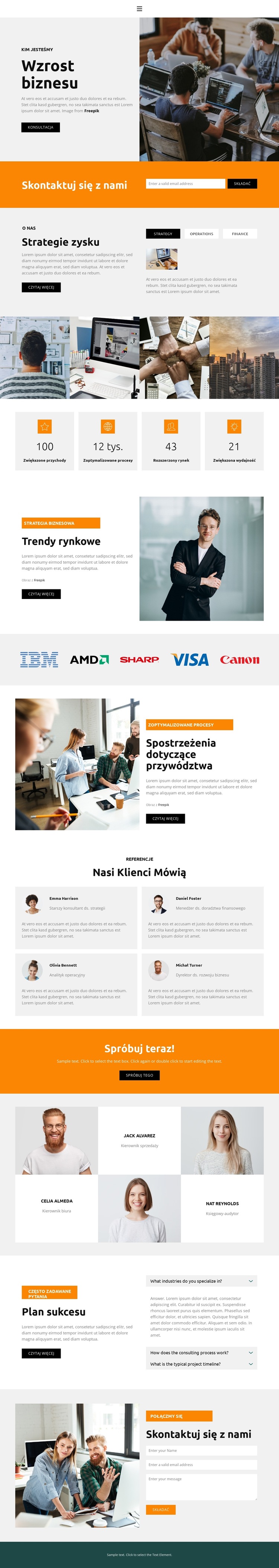 Trendy rynkowe Szablon witryny sieci Web