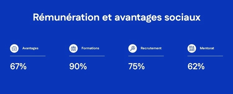 Rémunération et avantages sociaux Maquette de site Web