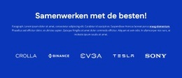 Geweldige Sjabloon Van Één Pagina Voor Onze Beste Zakenpartners