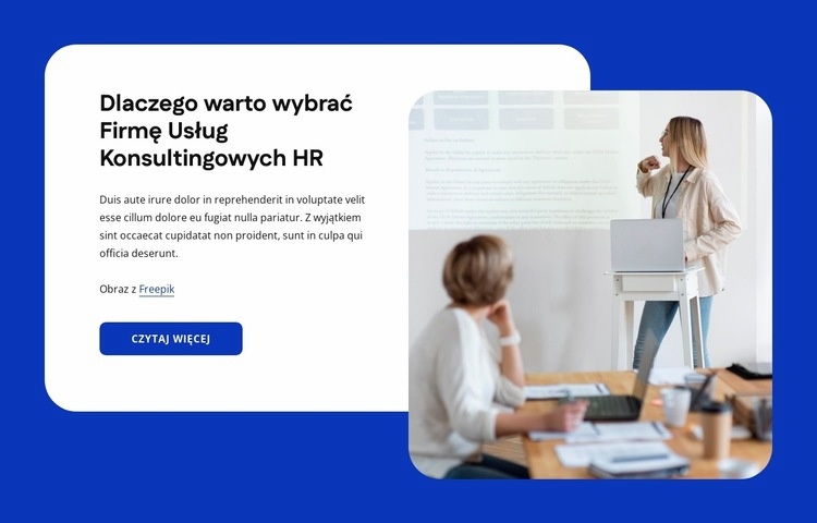 Jesteśmy międzynarodowymi headhunterami Makieta strony internetowej