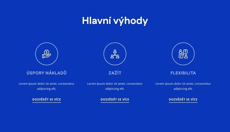 Výhody HR poradenství Šablona webové stránky