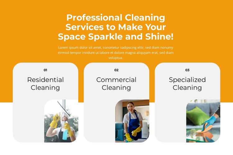 Professional cleaning of interior CSS Template