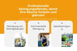 Professionelle Reinigung Des Innenraums Kostenlose CSS-Websitevorlage