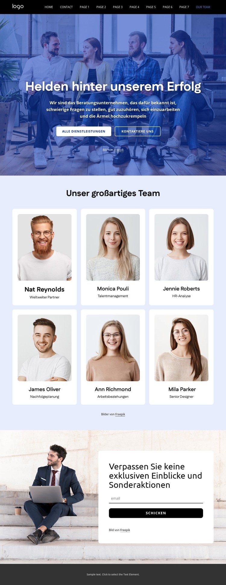 Das HR-Unternehmensteam CSS-Vorlage