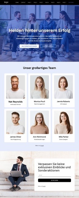 Premium-HTML5-Vorlage Für Das HR-Unternehmensteam