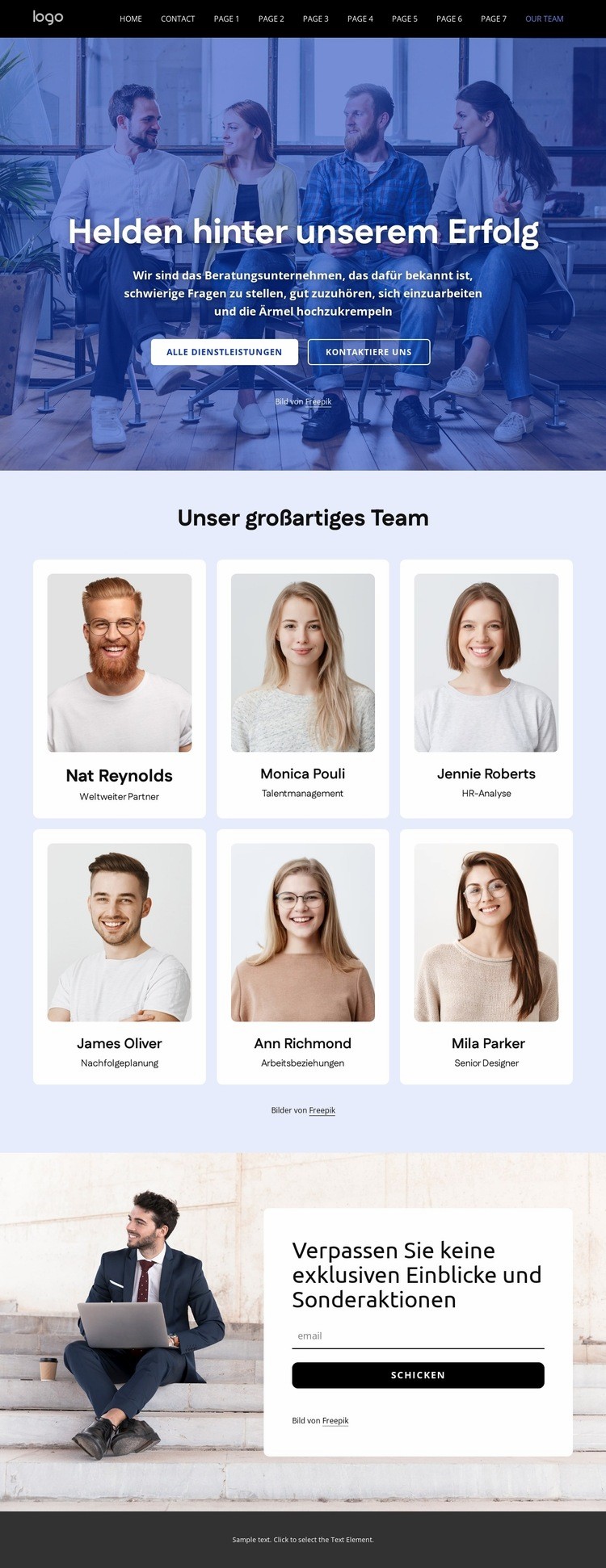 Das HR-Unternehmensteam Website-Modell