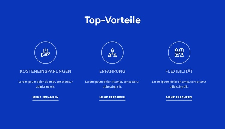 Vorteile der Personalberatung Website-Vorlage