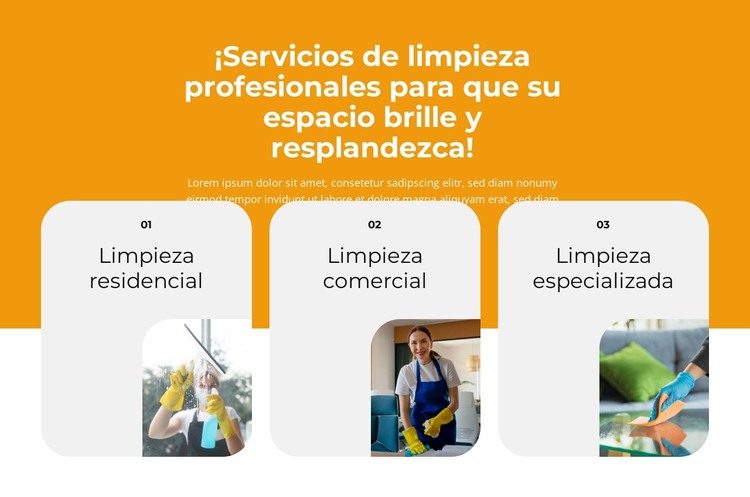 Limpieza profesional de interiores Plantilla HTML