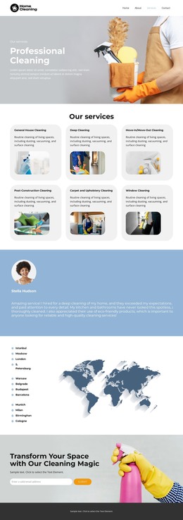 Services Example Layout For Html Service HTML Templates | Nicepage