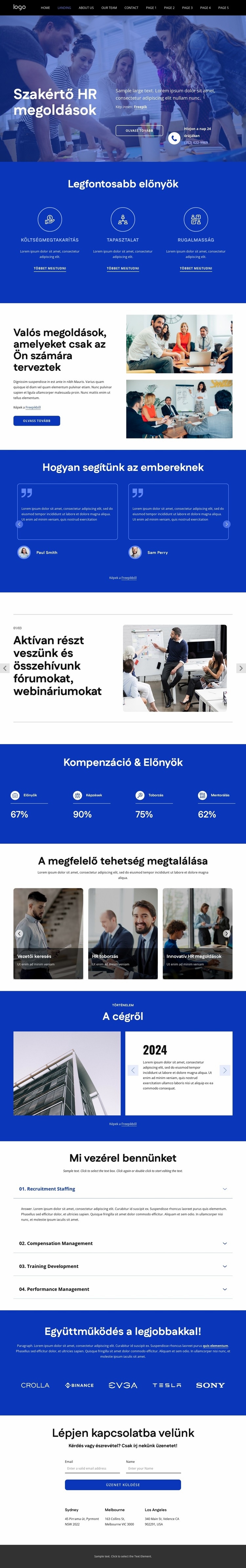 Az Ön HR tanácsadói HTML Sablon