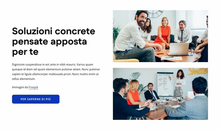 Soluzioni concrete Mockup del sito web