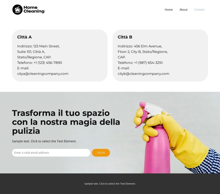 Pulitori Fresh Start Modello di sito Web