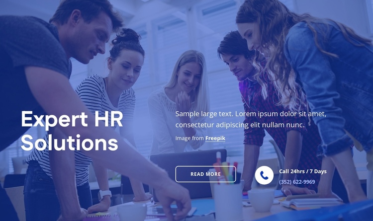 Expert HR solutions One Page Template