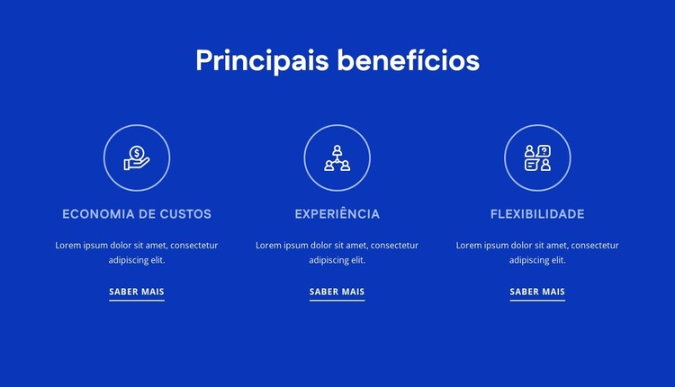 Benefícios da consultoria de RH Modelo HTML