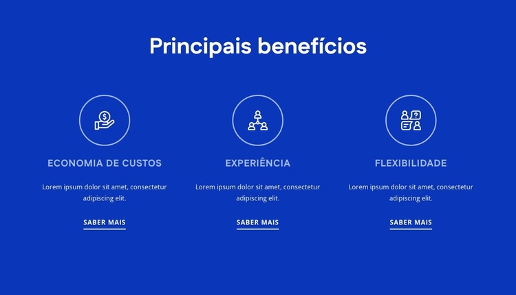 Benefícios da consultoria de RH Modelo de site