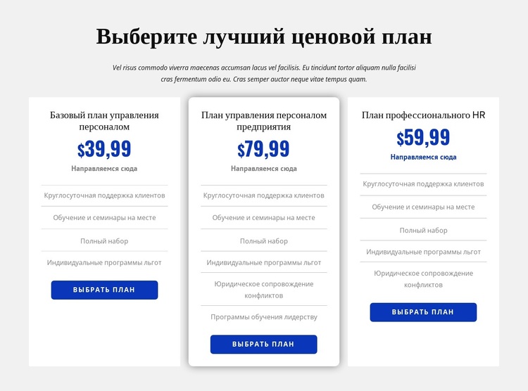 Ценообразование кадровой компании WordPress тема