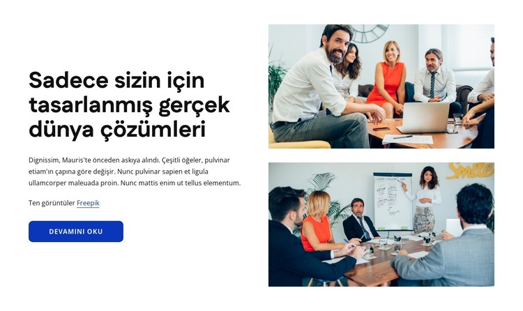 Gerçek dünya çözümleri HTML Şablonu