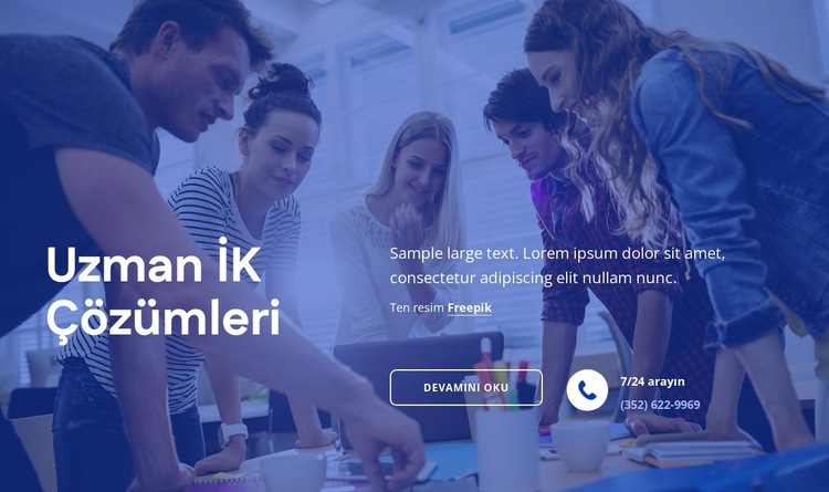 Uzman İK çözümleri Web Sitesi Şablonu