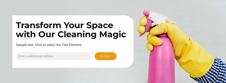 Deep Cleaning Landing Page