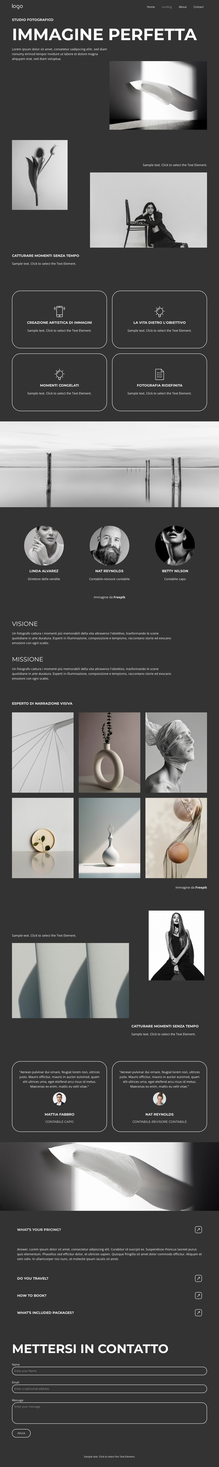 Immagine perfetta Modelli di Website Builder